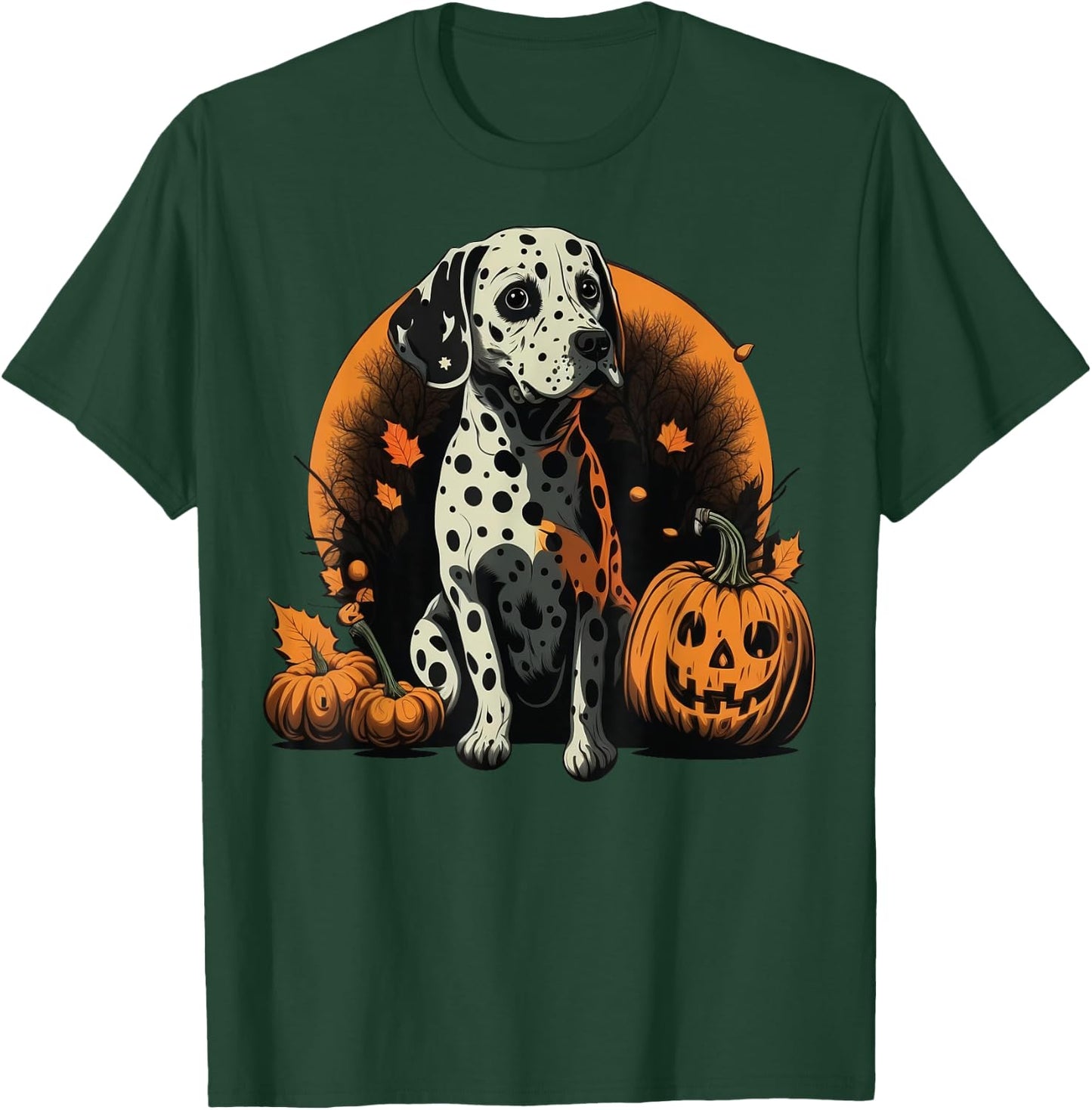 Pumpkin Dalmatian costume on Dalmatian Halloween T-Shirt - T-Shirt | Forest