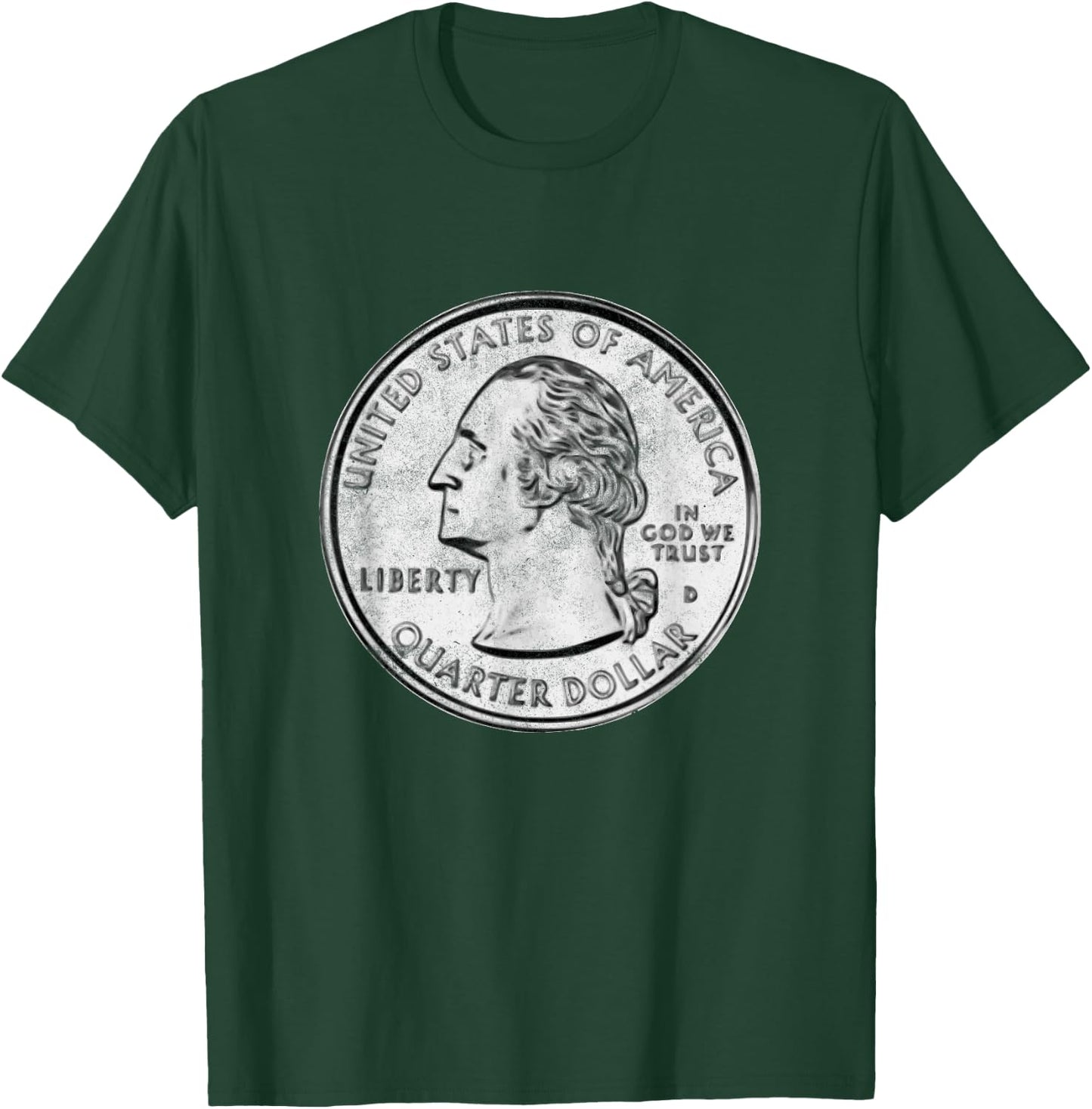 USA Quarter Dollar Design Coin Collectors Gifts T-Shirt - T-Shirt | Forest