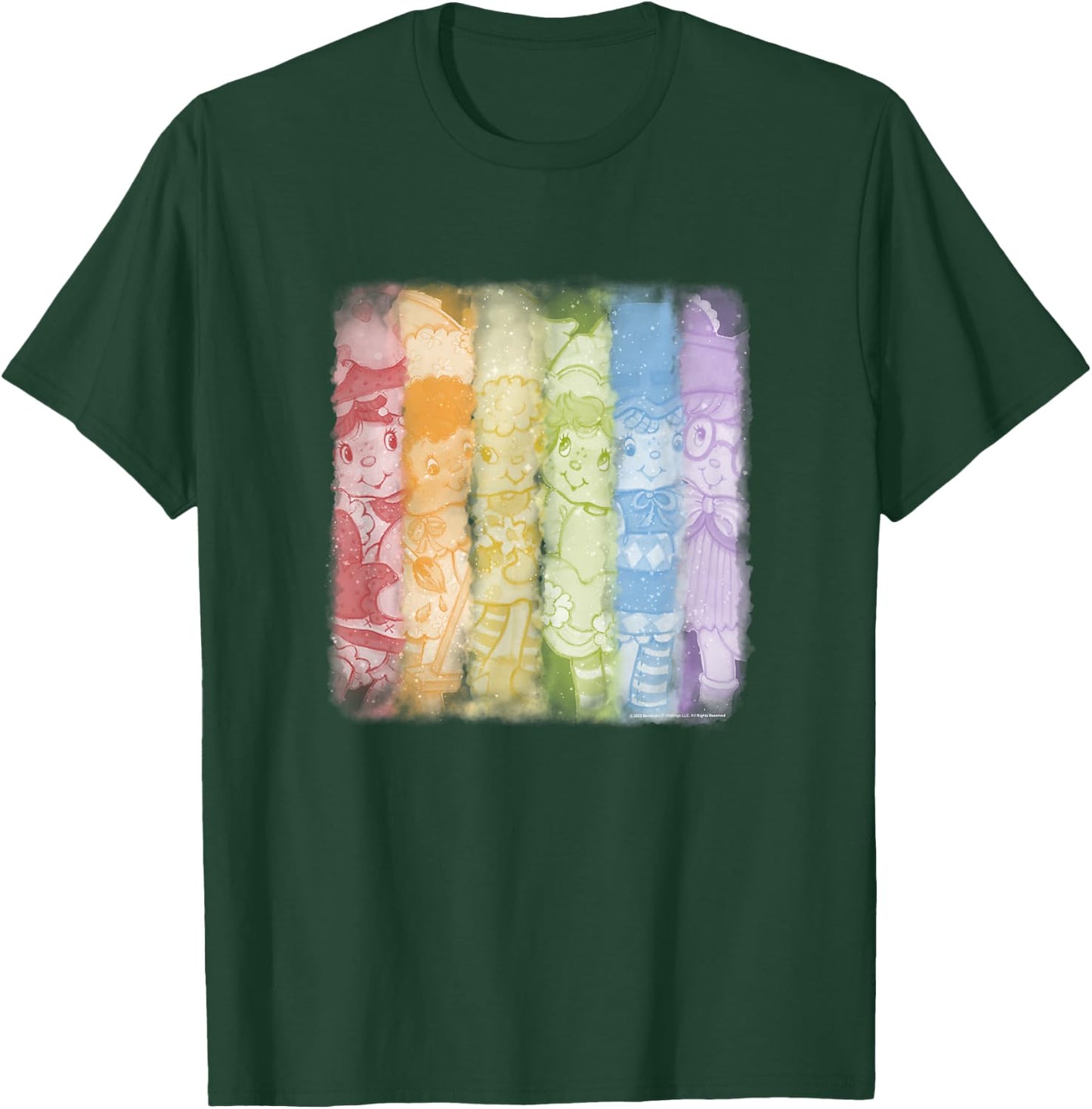 Strawberry Shortcake Vintage Rainbow Character Panels T-Shirt - T-Shirt | Forest