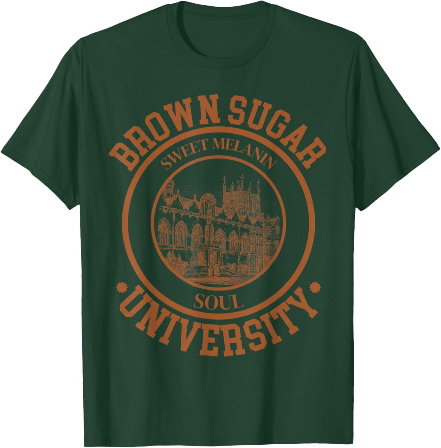 Brown Sugar University Apparel Black Love Pride, HBCU GRAD T-Shirt - T-Shirt | Forest