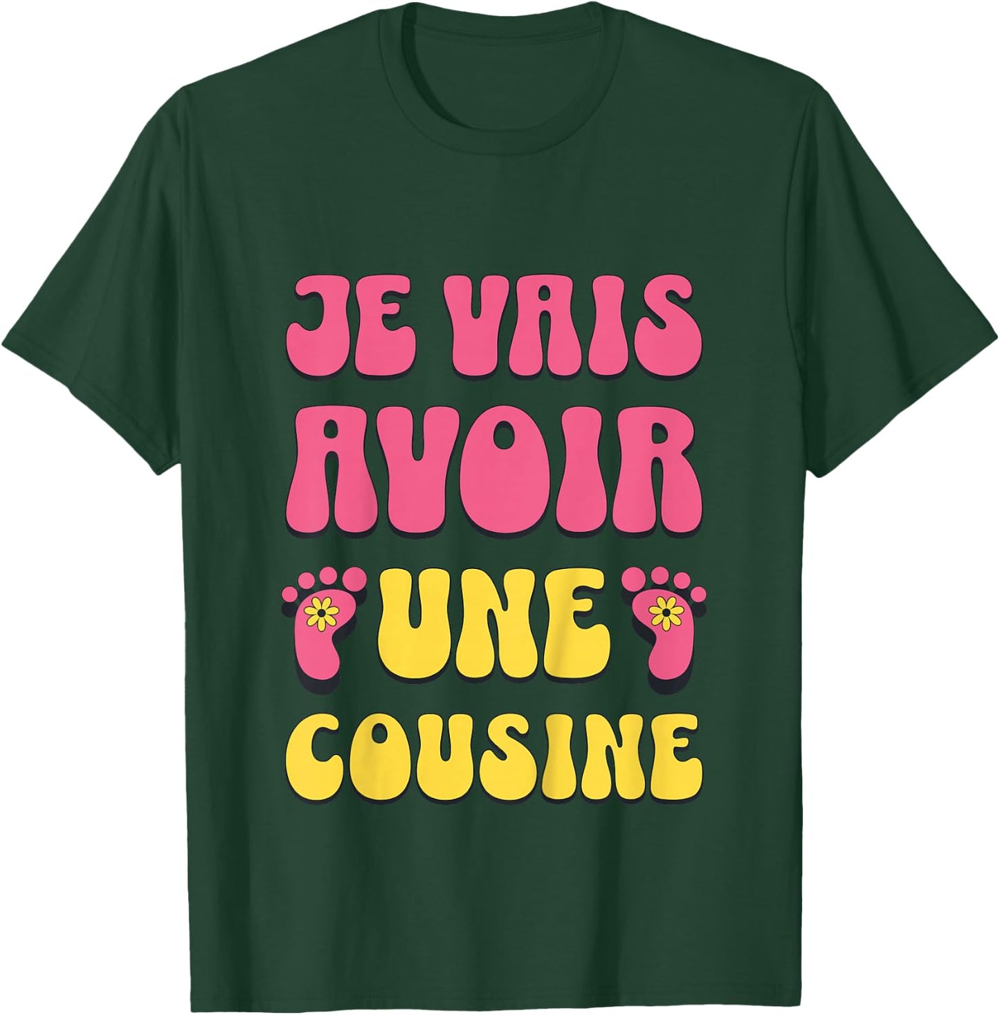 Children's Je Vais Having A Cousine Announcement Pregnancy Child T-Shirt - T-Shirt | Forest