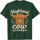 Highland Cow Grandpa Grandfather Father's Day T-Shirt - T-Shirt | Forest