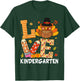 Love Kindergarten Teacher Turkey Thanksgiving Kindergarten T-Shirt - T-Shirt | Forest
