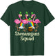 St Patrick's Day Shenanigan Squad Leprechaun Irish Flamingo T-Shirt - T-Shirt | Forest