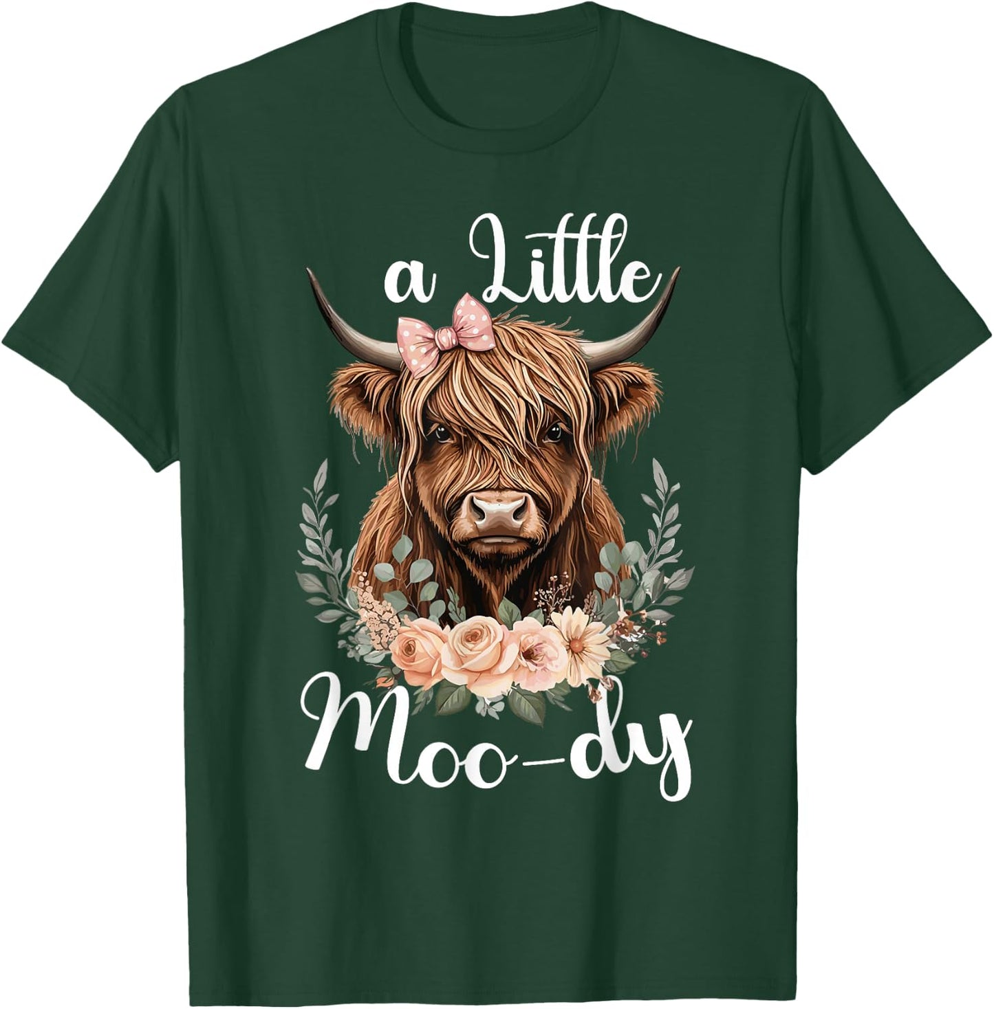 Cute Highland Cow Farm Cowgirl Scottish Cattle T-Shirt - T-Shirt | Forest