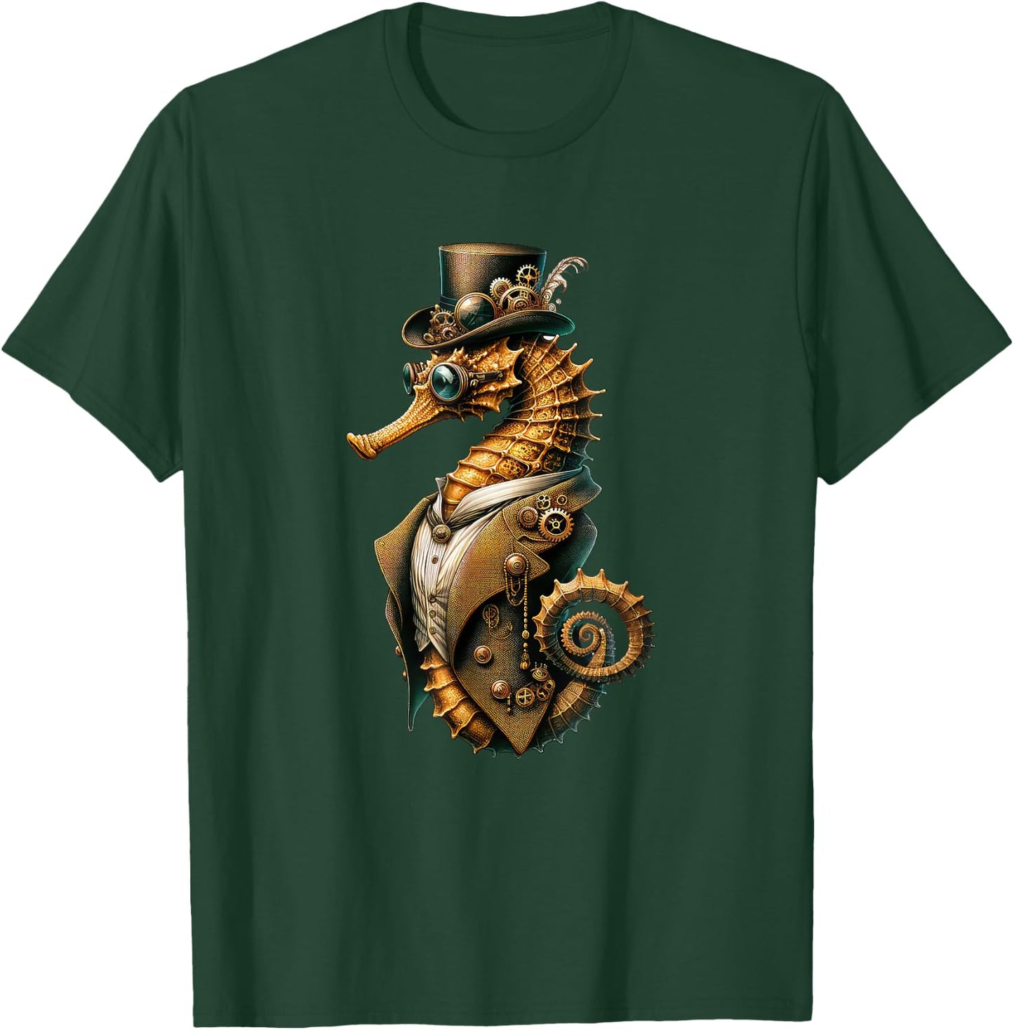 Steampunk Seahorse Women Men Kids Steampunk Seahorse T-Shirt - T-Shirt | Forest