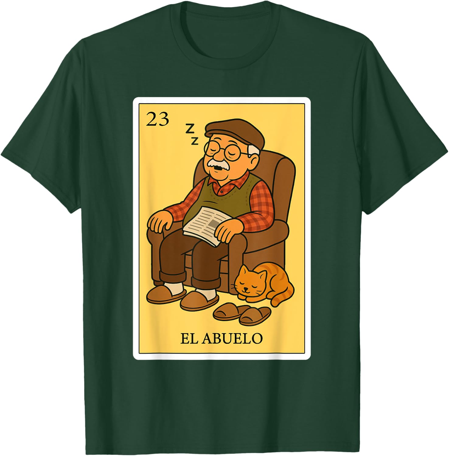 El Abuelo Dormilón | Spanish-Mexican Bingo Gifts for Abuela T-Shirt - T-Shirt | Forest