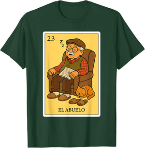 El Abuelo Dormilón | Spanish-Mexican Bingo Gifts for Abuela T-Shirt - T-Shirt | Forest