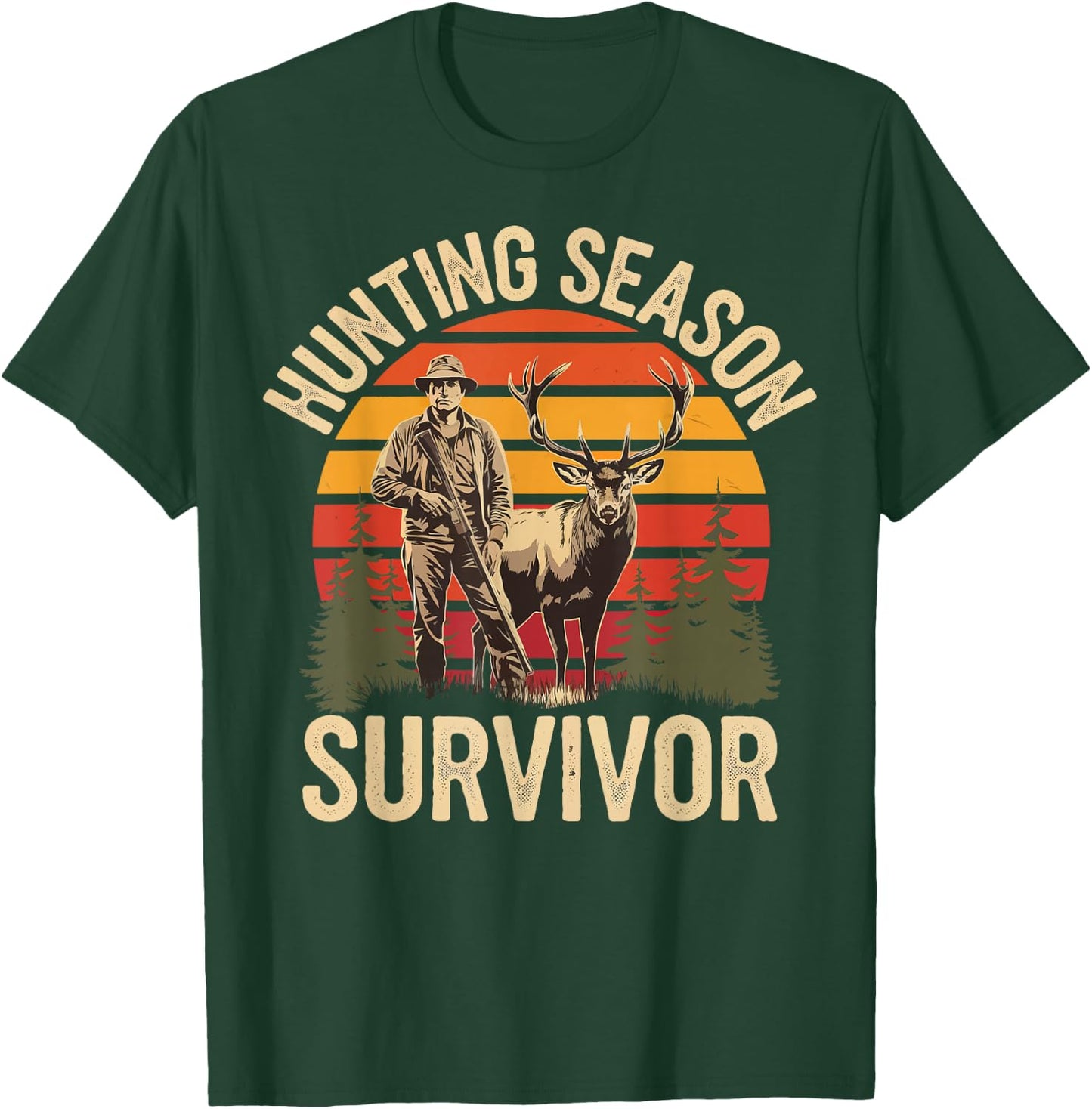 Hunting Season Survivor T-Shirt - T-Shirt | Forest