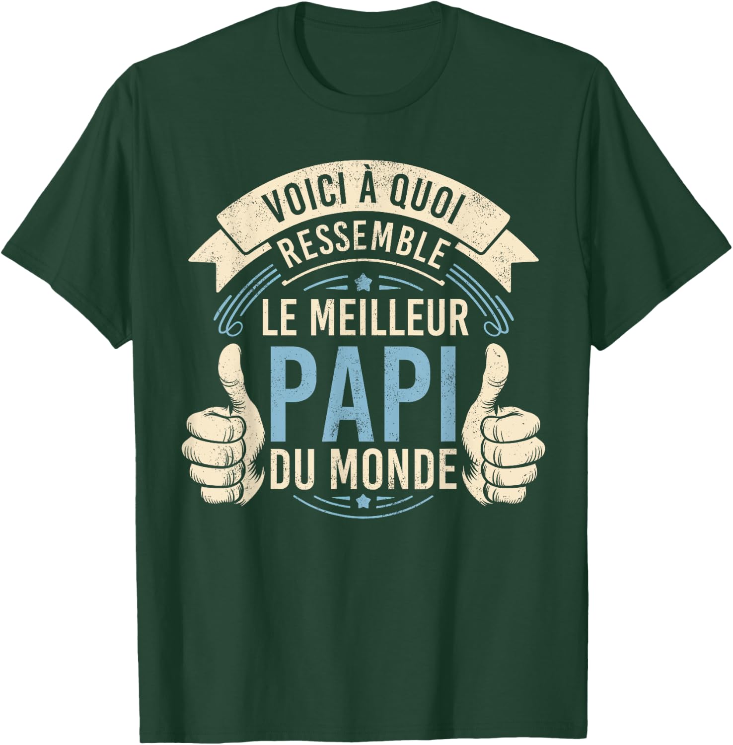 Grandfather's Day - Best Grandpa - Super Papy T-Shirt - T-Shirt | Forest