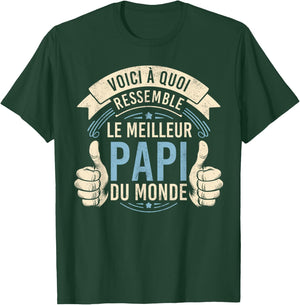 Grandfather's Day - Best Grandpa - Super Papy T-Shirt - T-Shirt | Forest