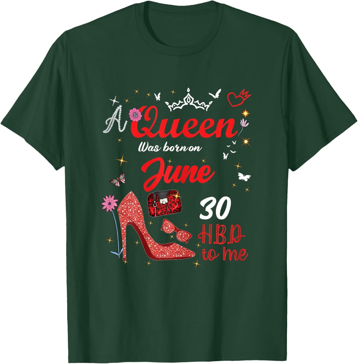 June 30 Birthday This Queen was Born on June 30th T-Shirt - T-Shirt | Forest