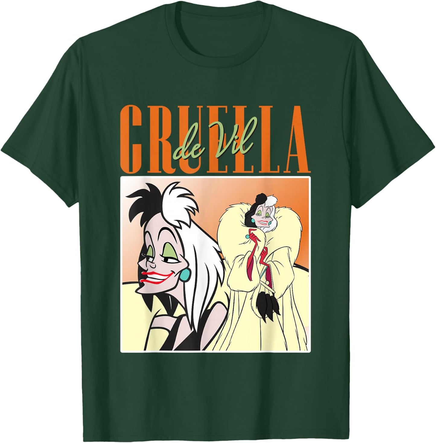 Disney 101 Dalmatians Cruella de Vil Showcase Vintage T-Shirt - T-Shirt | Forest
