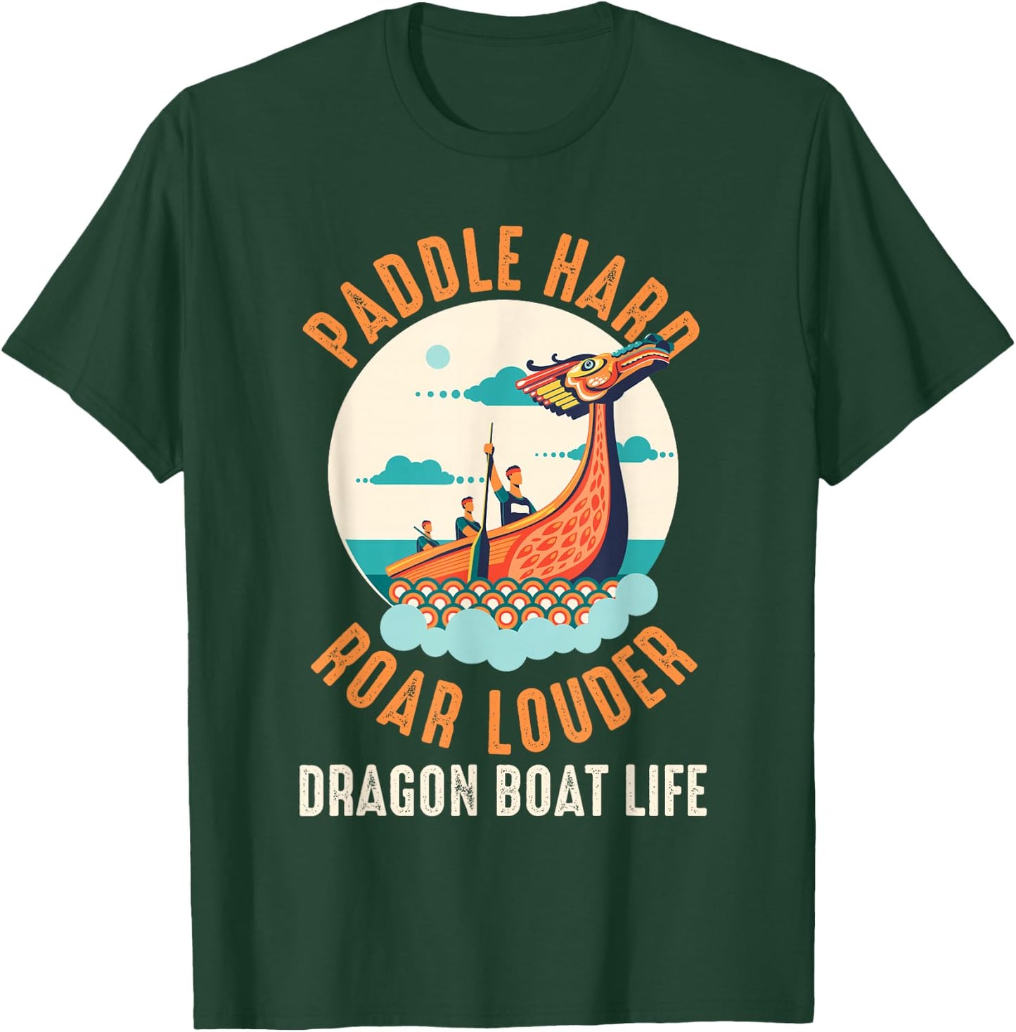 Paddle Dragon Boat T-Shirt - T-Shirt | Forest
