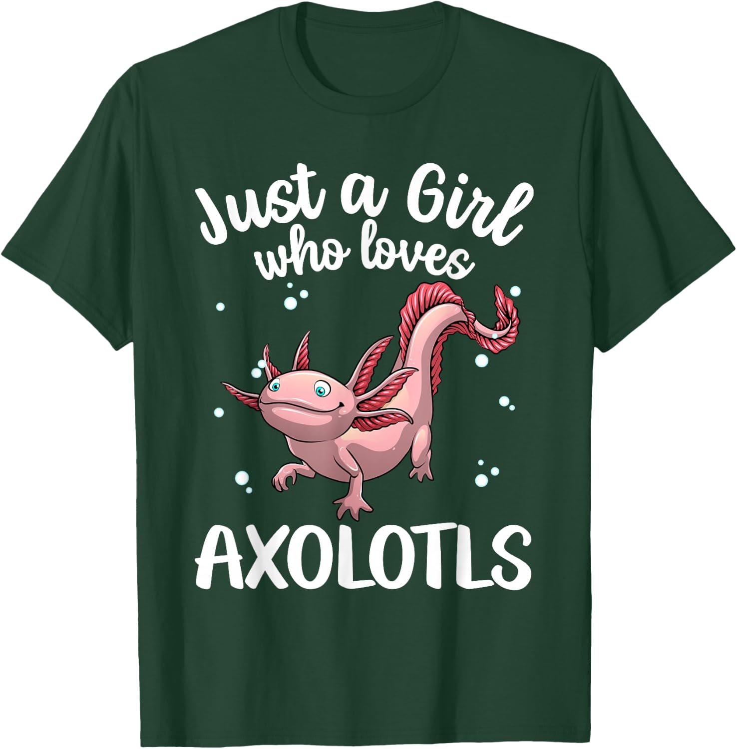 Axolotl Art For Teen Girls Kids Kawaii Mexican Fish Axolotl T-Shirt - T-Shirt | Forest
