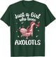 Axolotl Art For Teen Girls Kids Kawaii Mexican Fish Axolotl T-Shirt - T-Shirt | Forest