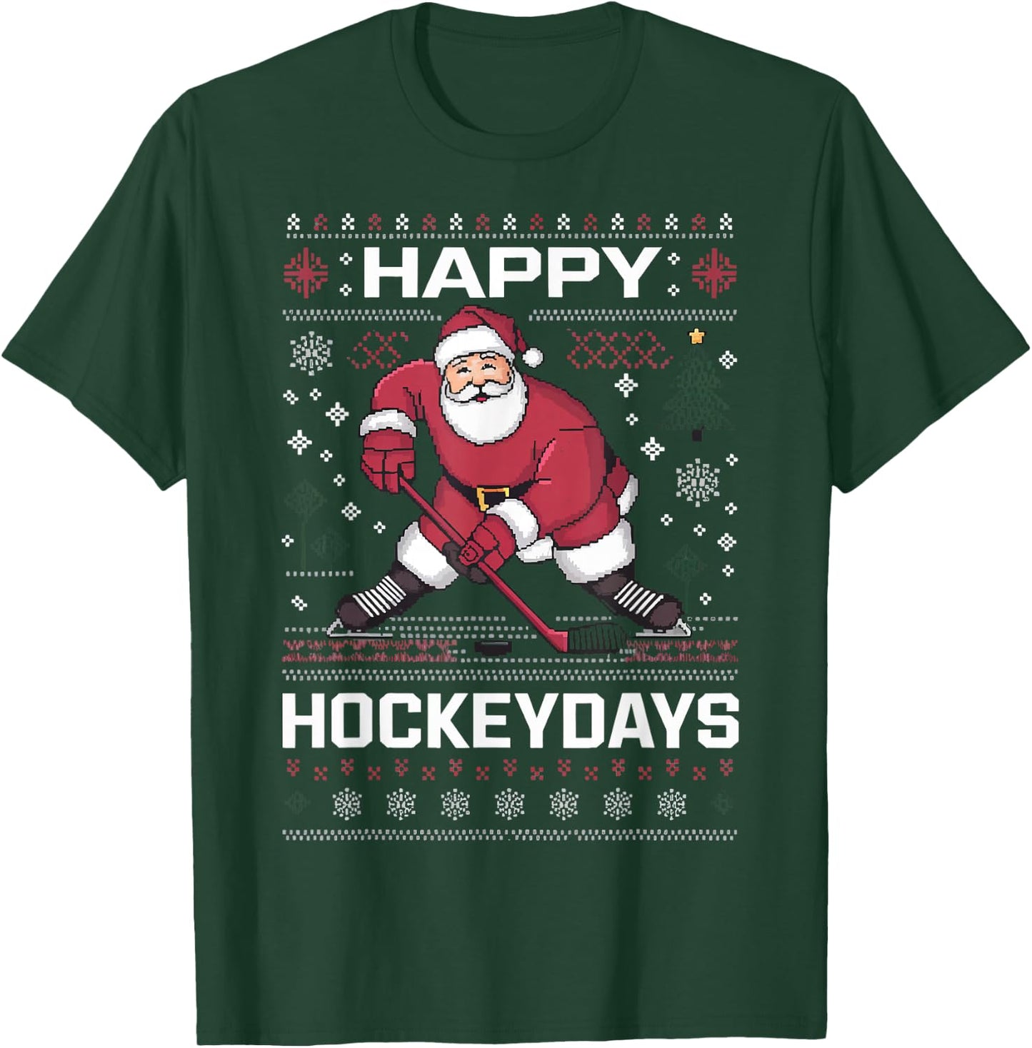 Happy Hockey Days Hockey Player T-Shirt - T-Shirt | Forest