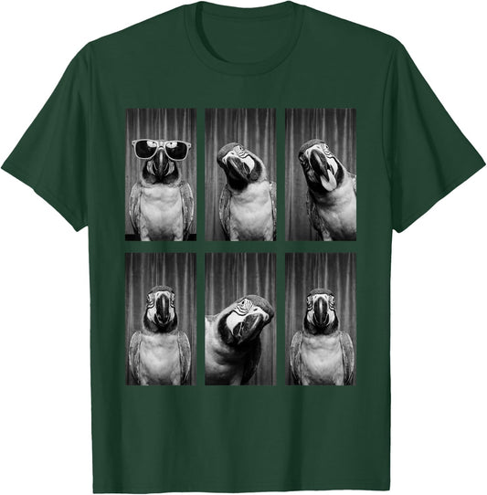 Parrot Photobooth Bird Funny Animal Portrait T-Shirt - T-Shirt | Forest