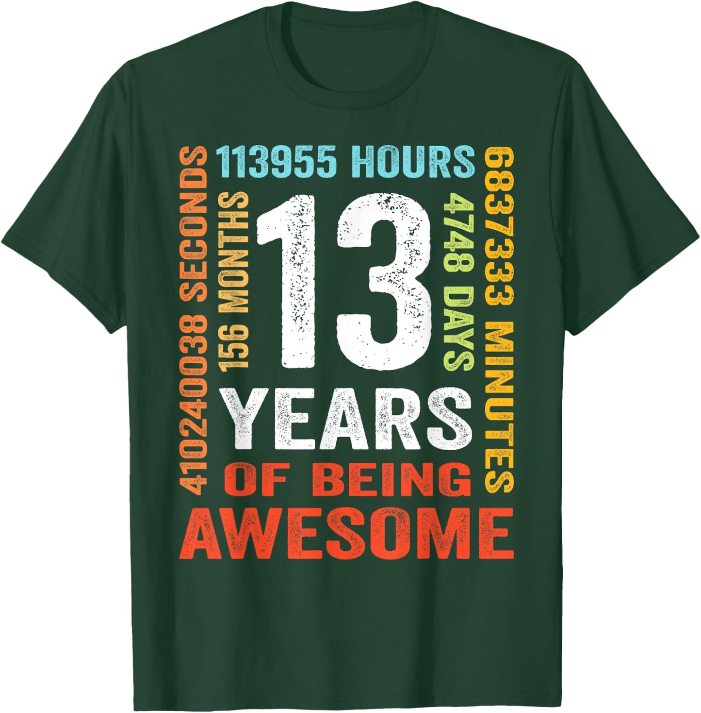 Geburtstag 13 Geschenke Shirt 13 Jahre Jungen Mädchen T-Shirt - T-Shirt | Forest