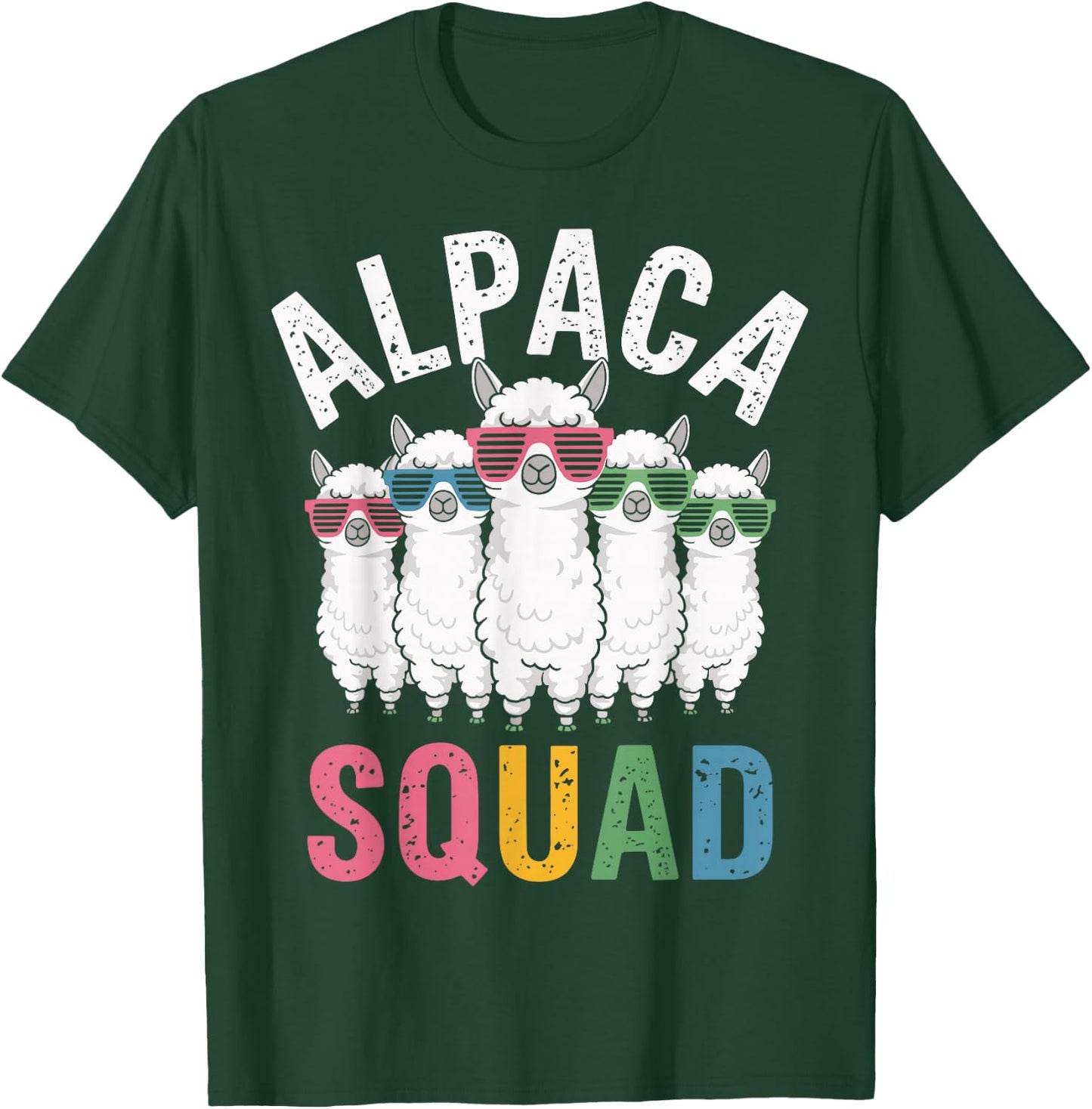 Alpaca Squad Llama T-Shirt - T-Shirt | Forest