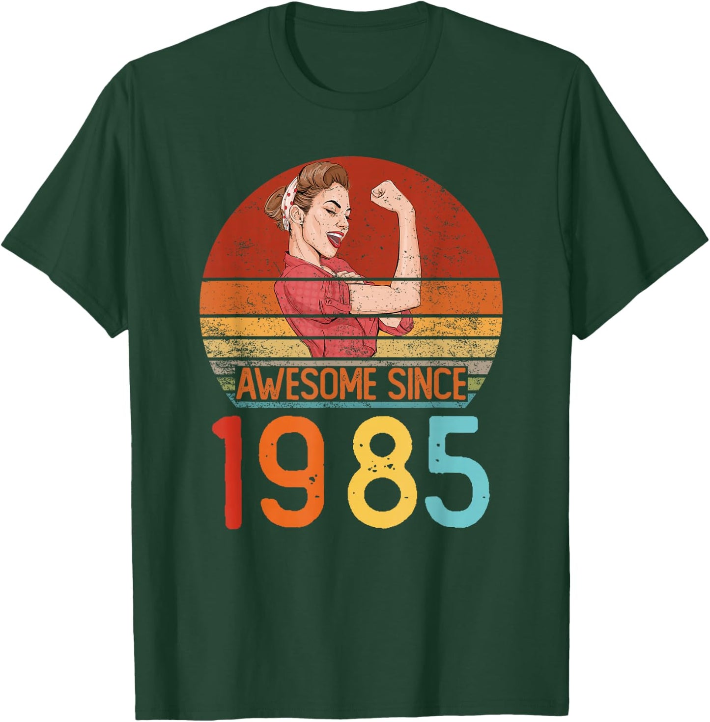 Awesome Since 1985 Birthday Women Vintage 40th Birthday T-Shirt - T-Shirt | Forest