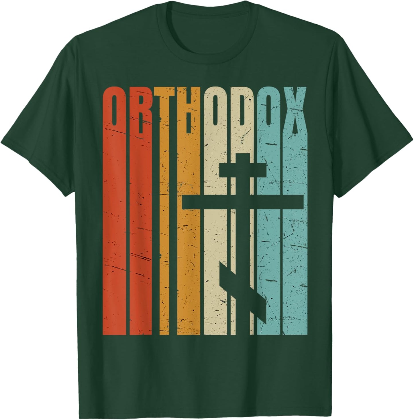 Vintage Retro Christian Orthodox T-Shirt - T-Shirt | Forest