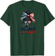 Trump Girl No Apologies Messy Bun Sunglasses Trump 2024 USA Raglan Baseball T-Shirt - T-Shirt | Forest