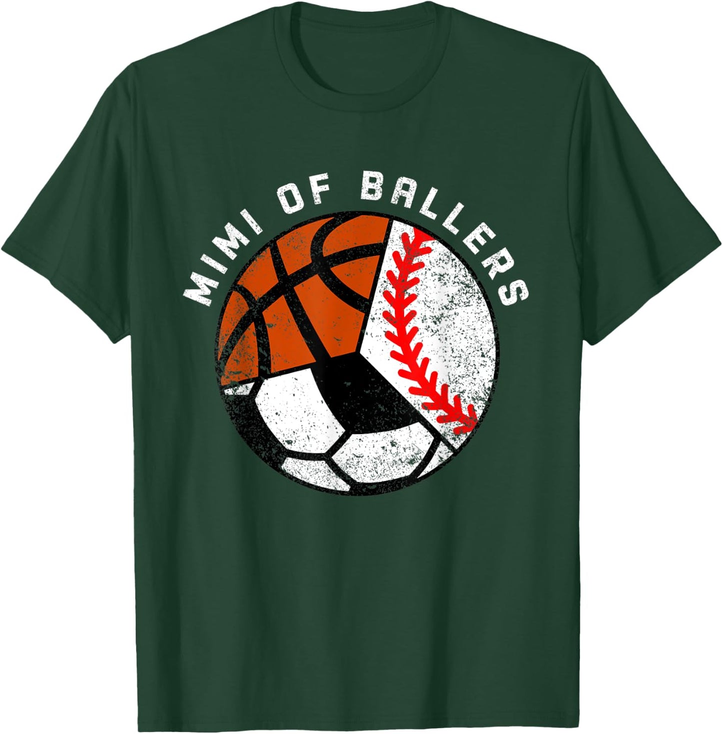 Mimi Of Ballers Funny Baseball Soccer Basketball Mimi T-Shirt - T-Shirt | Forest