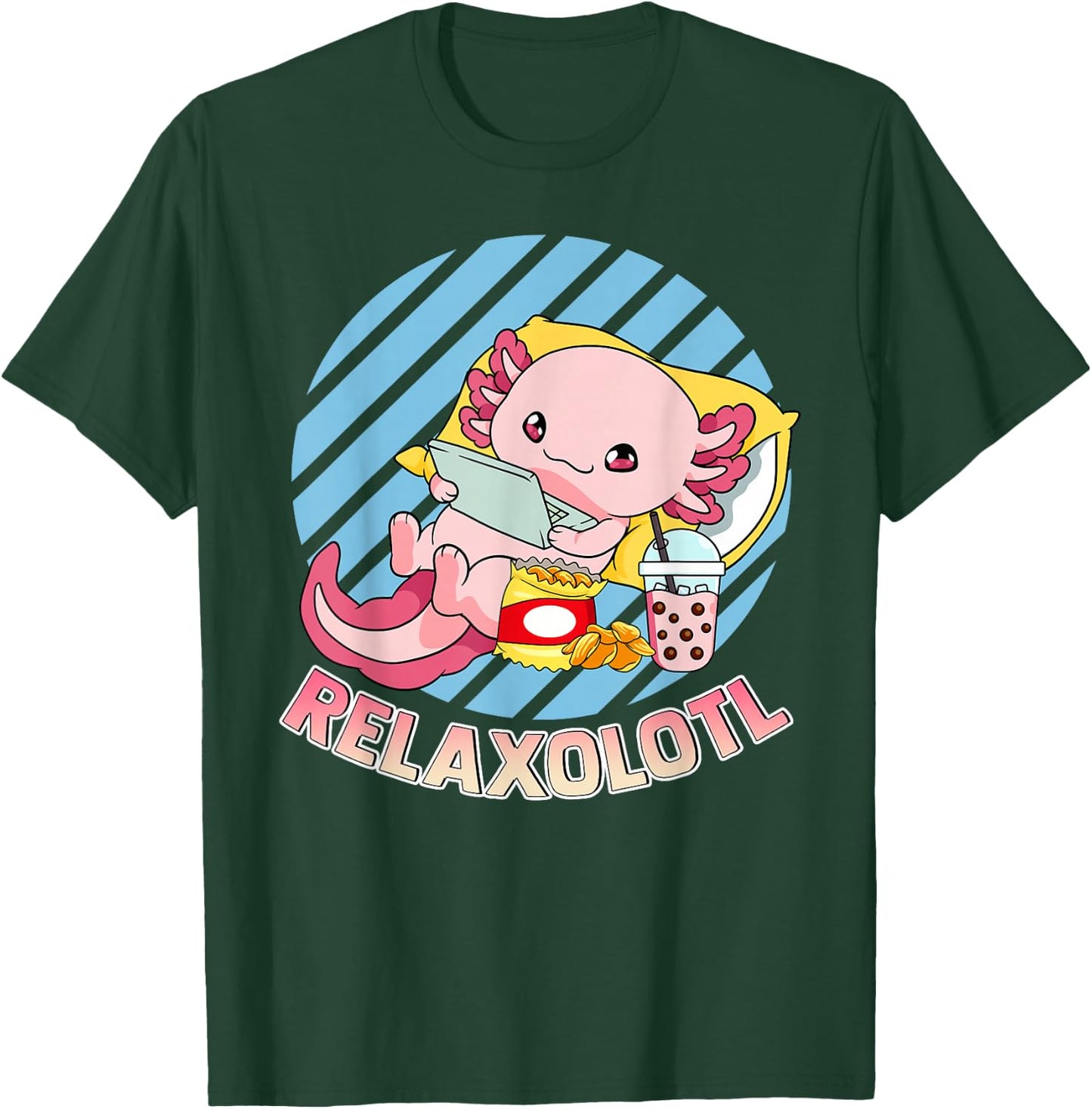Axolotl Shirt Axolotl Shirts For Girls Cute Relaxolotl T-Shirt - T-Shirt | Forest
