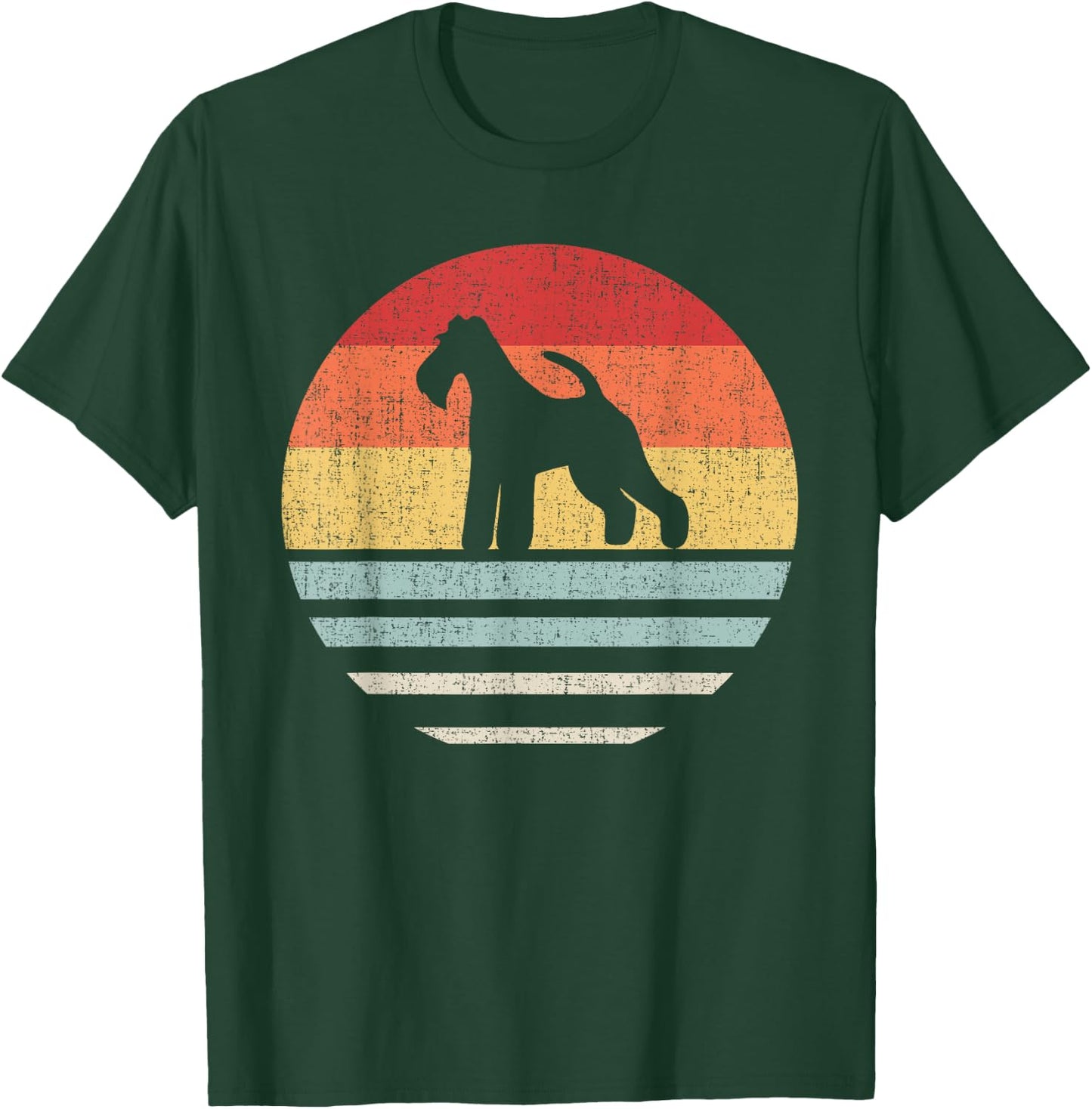 Retro Wire Hair Fox Terrier Dog Mom Dad Cute Dog Lover Owner T-Shirt - T-Shirt | Forest
