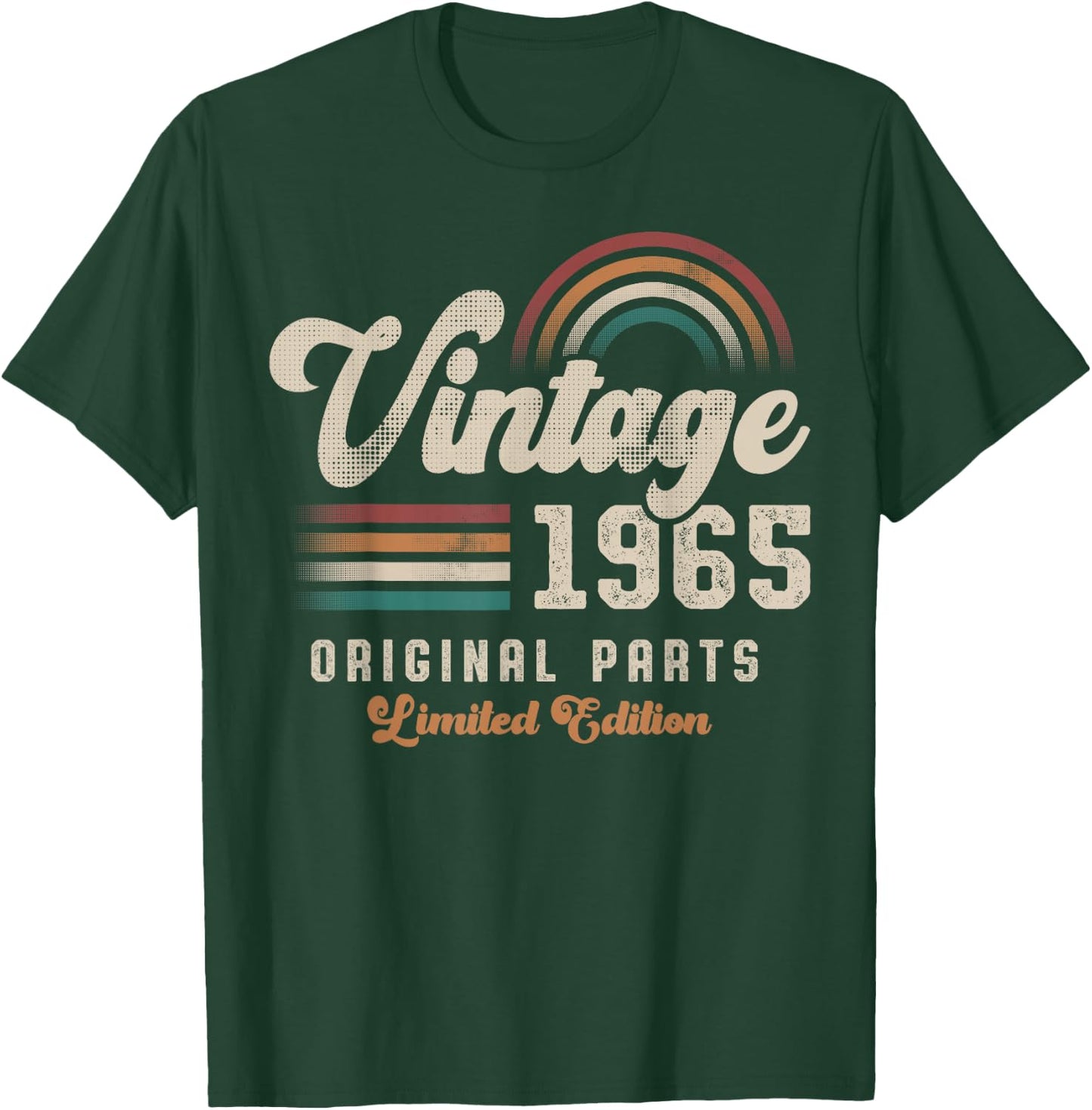 Vintage 1965 Birthday Birth Year 60 Retro T-Shirt - T-Shirt | Forest