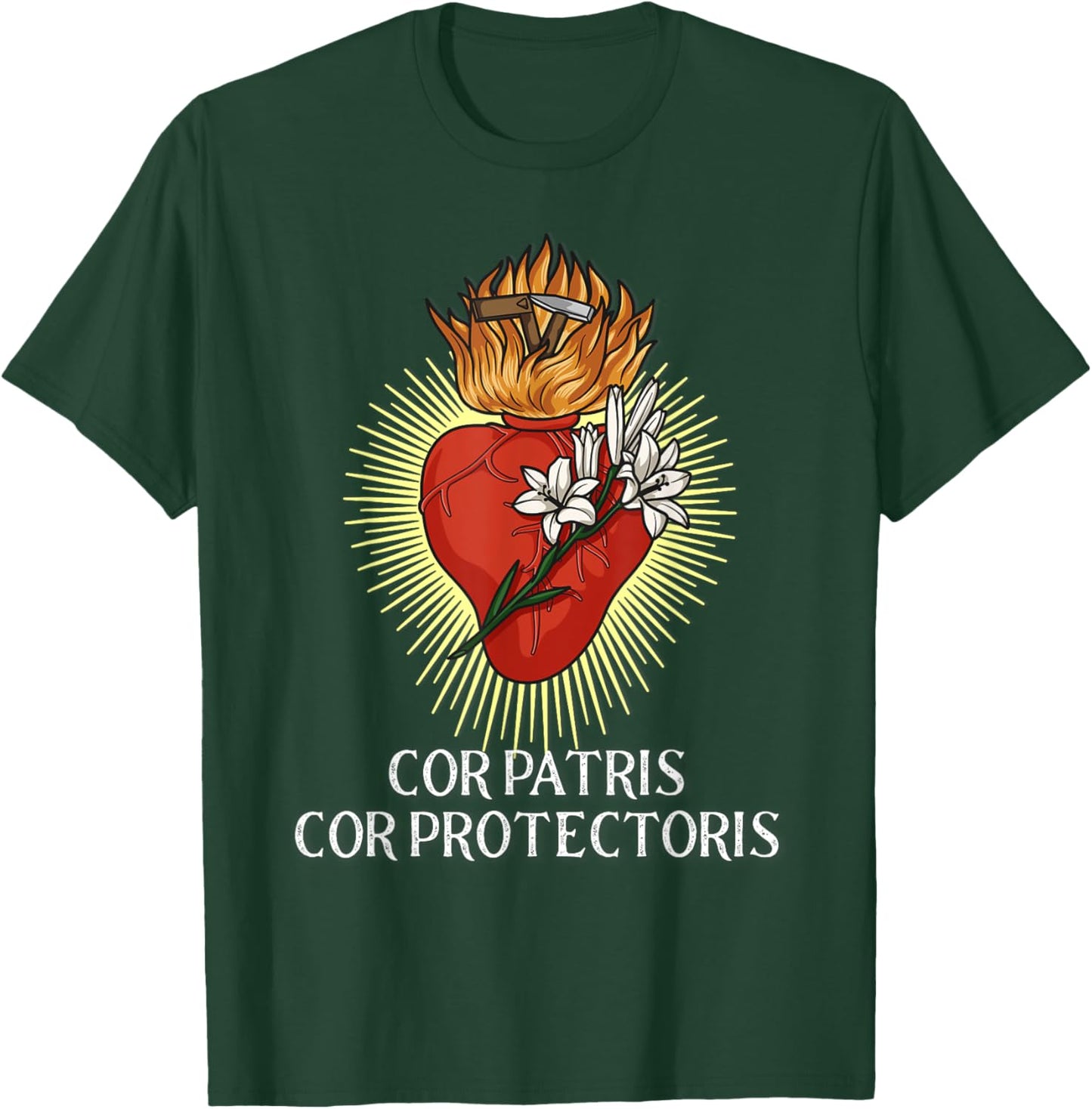 The Most Chaste Heart of Saint Joseph Traditional Catholic T-Shirt - T-Shirt | Forest