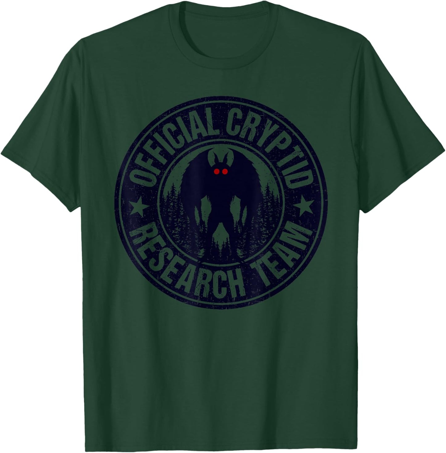 Mothman Research Team Men Women Kids! Search Vintage Cryptid T-Shirt - T-Shirt | Forest