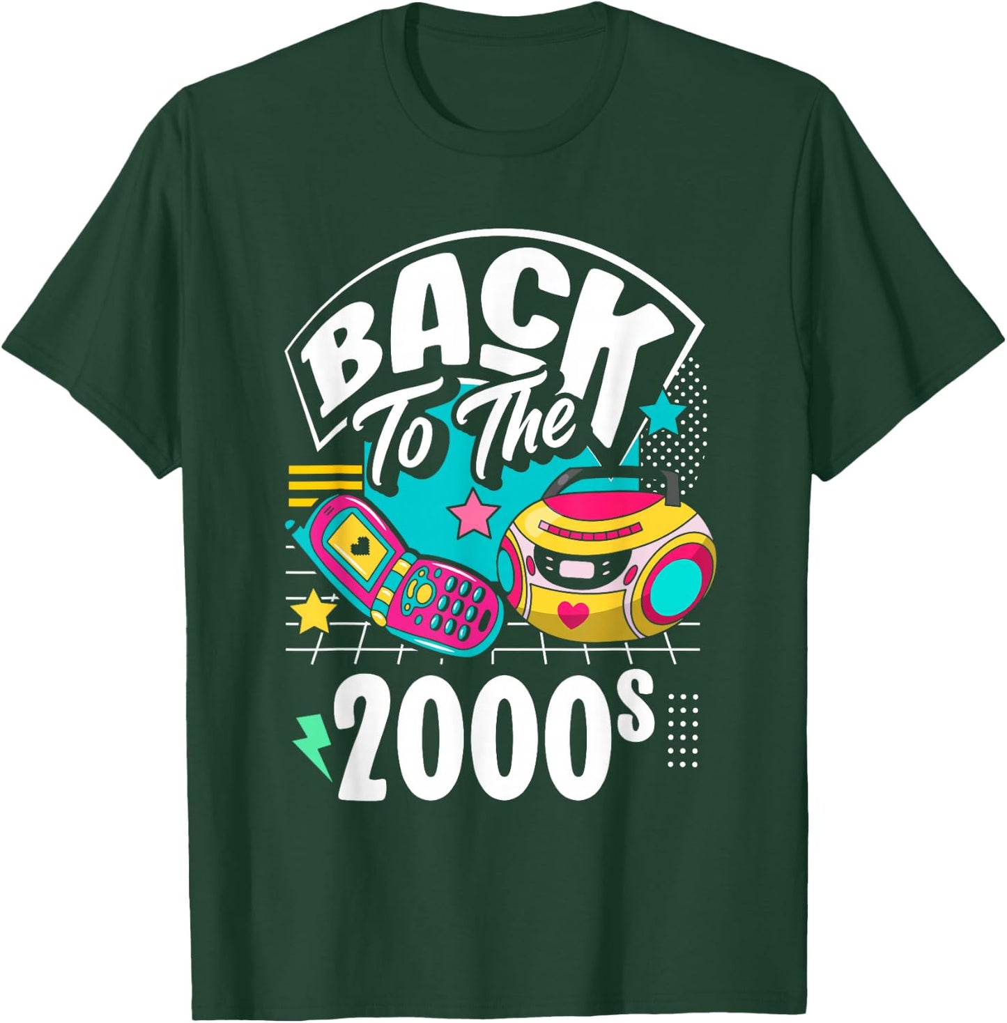 Back to the 2000s vintage two thousand retro 00s , Black, S T-Shirt - T-Shirt | Forest