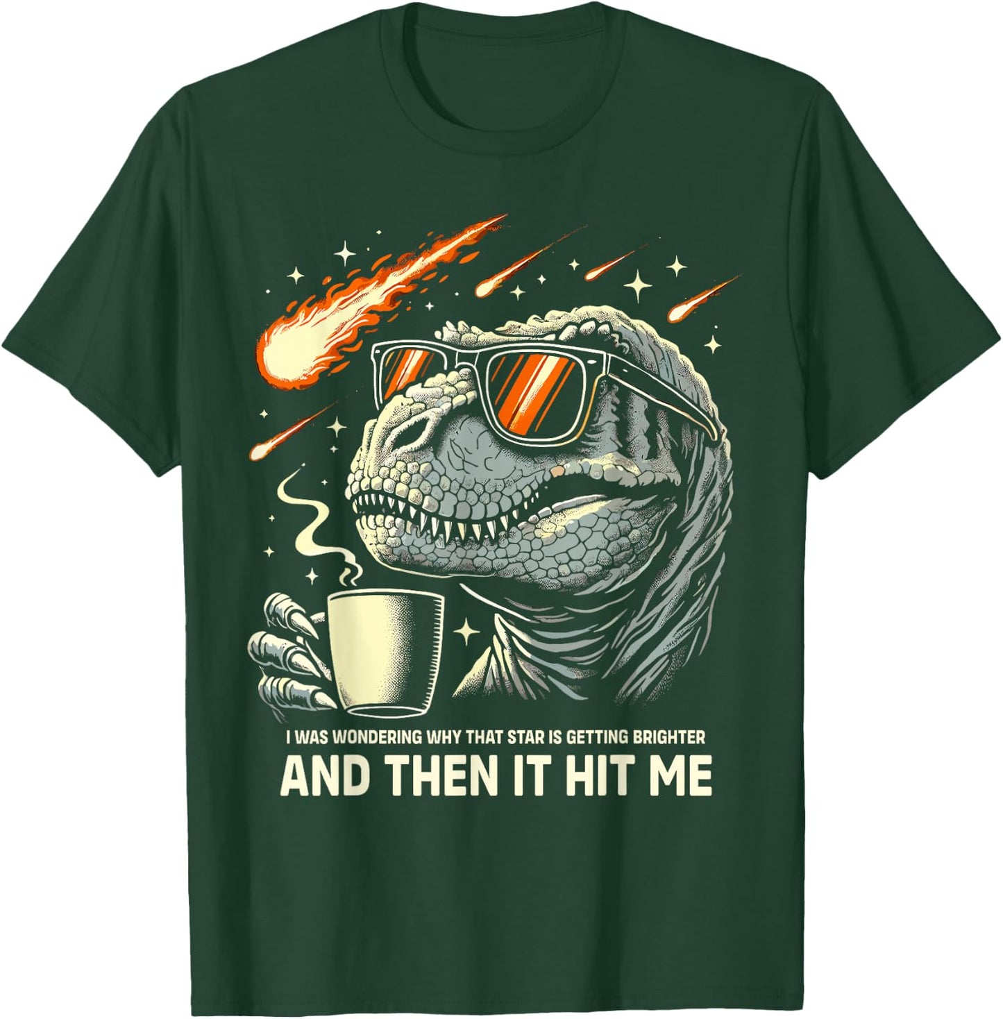 Dinosaur T-Rex Coffee Novelty Men Kids Women Funny Dinosaur T-Shirt - T-Shirt | Forest