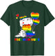 LGBT Free Mom Hugs Dinosaur Mamasaurus Rainbow LGBT Flag T-Shirt - T-Shirt | Forest