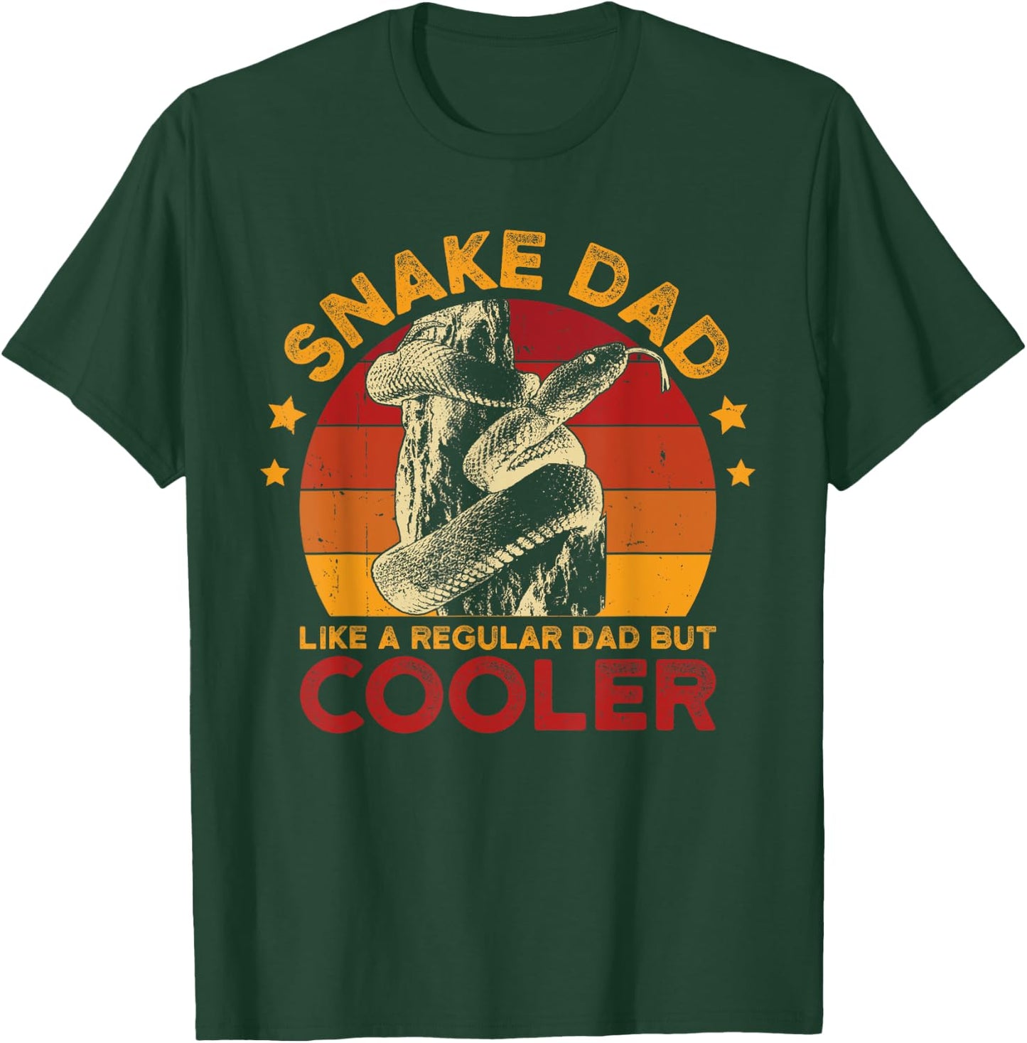 Snake Dad Like A Regular Father Men Vintage Serpent T-Shirt - T-Shirt | Forest