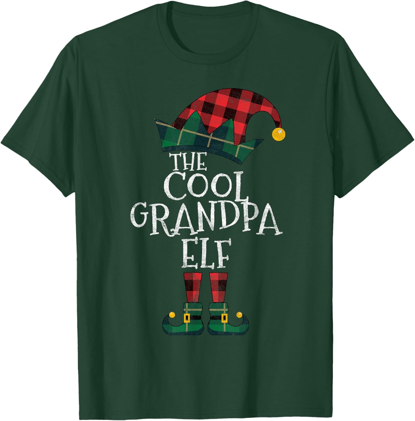 The Cool Grandpa Elf Matching Family Group Gift Christmas T-Shirt - T-Shirt | Forest