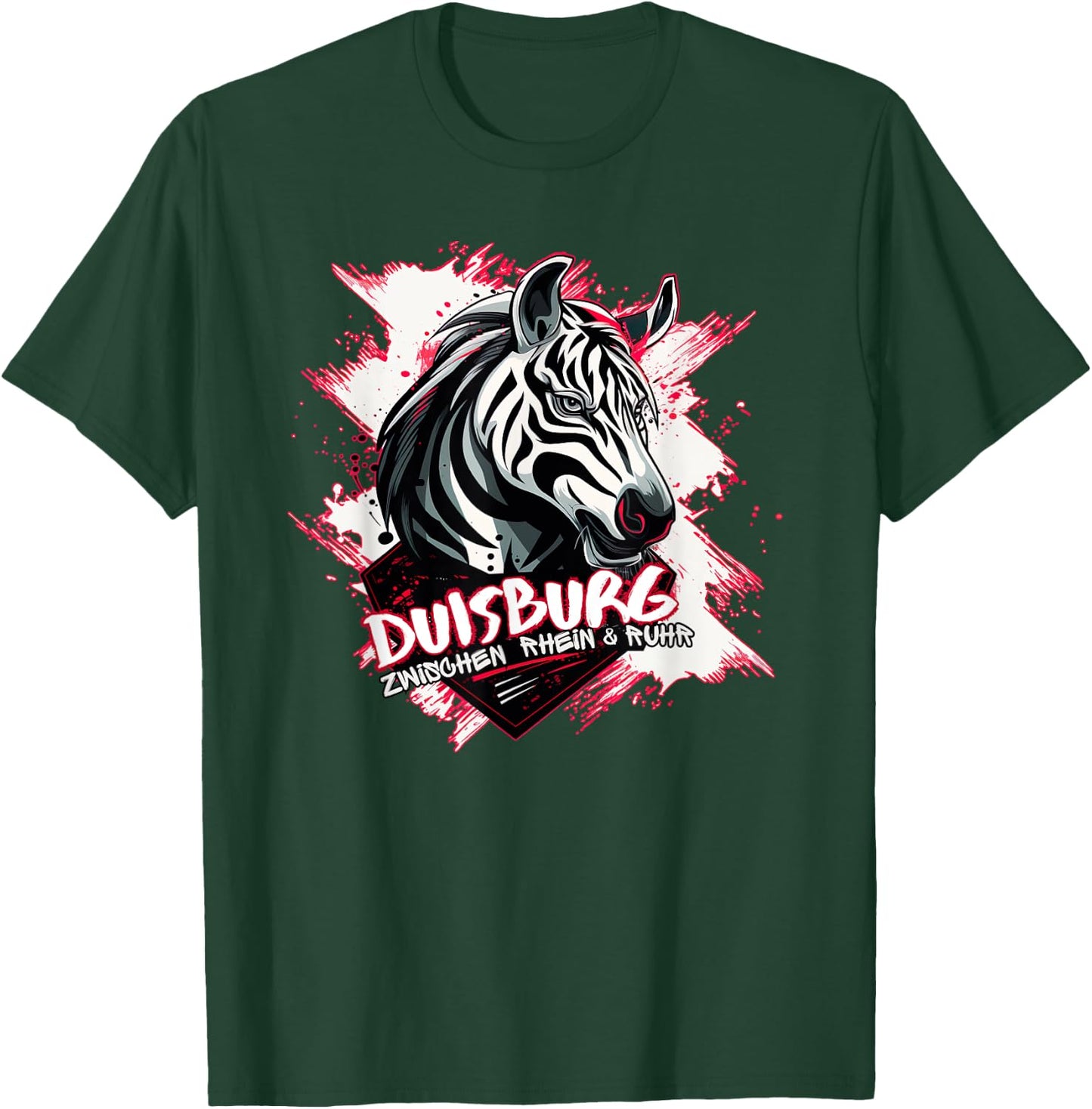 Duisburg Rhein und Ruhr - Das Zebra für Duisburger T-Shirt - T-Shirt | Forest