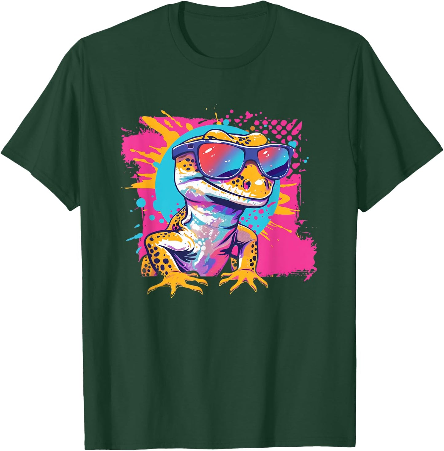 Reptile Retro Vintage Leopard Gecko Lover T-Shirt - T-Shirt | Forest