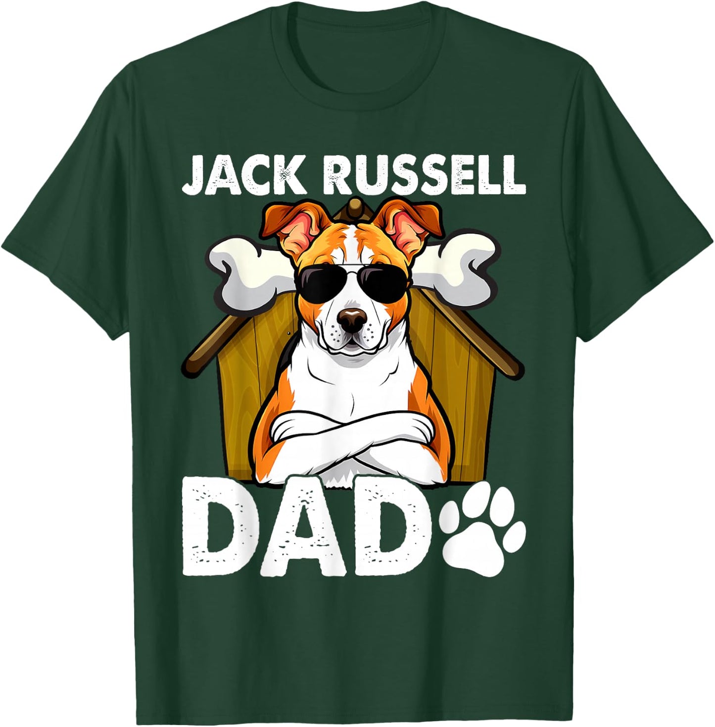 Jack Russell Terrier Dad Male Dogs T-Shirt - T-Shirt | Forest