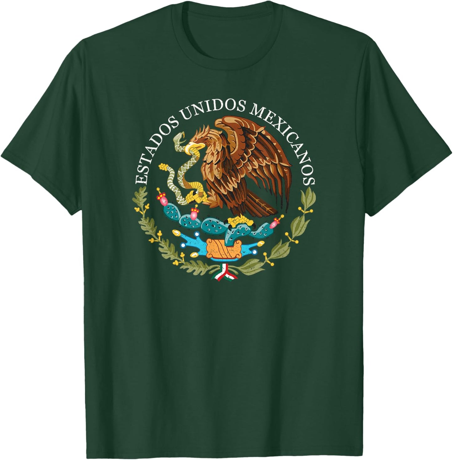 Mexico Coat of Arms Mexican Flag Seal Symbol T-Shirt - T-Shirt | Forest