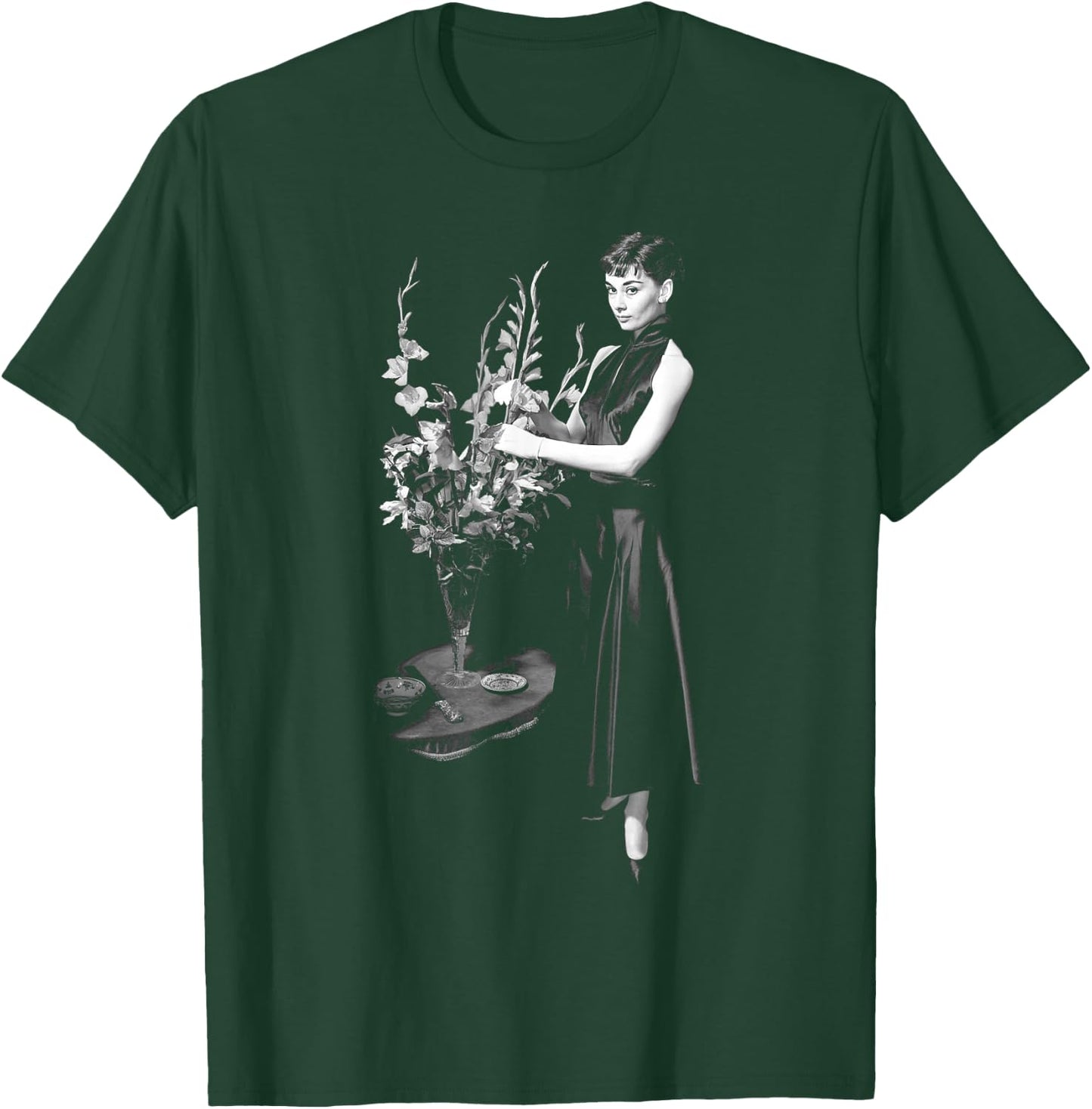 Audrey Hepburn Flowers T-Shirt - T-Shirt | Forest