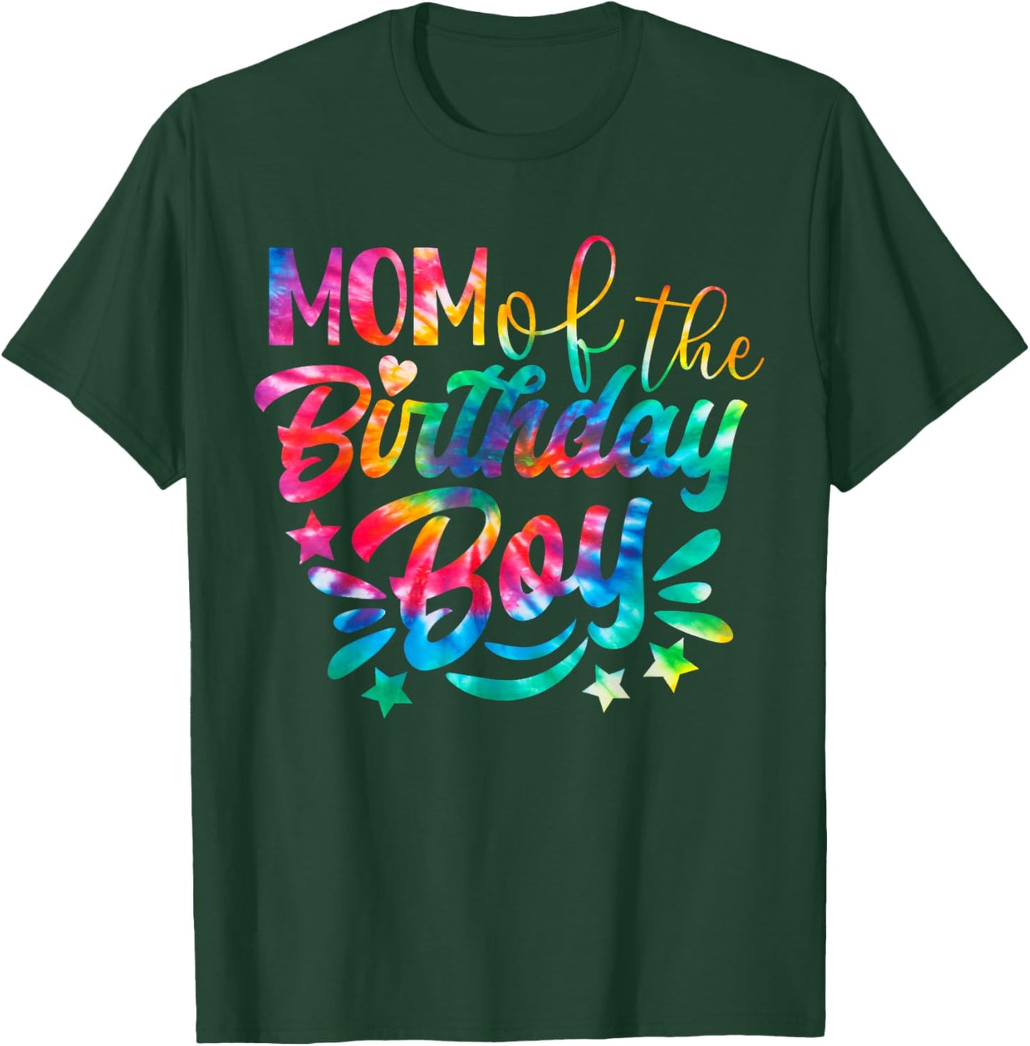 Funny Tie Dye Mom of the birthday boy T-Shirt - T-Shirt | Forest