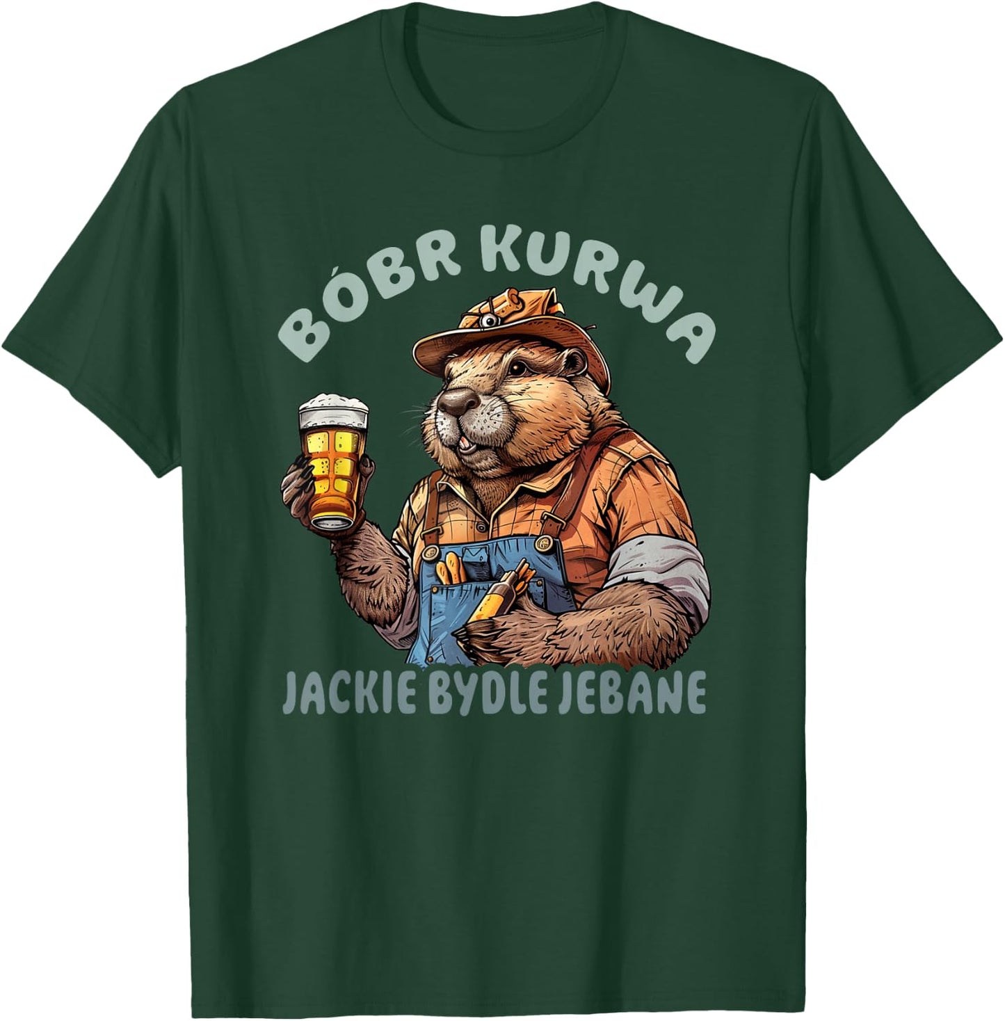 Bober Bobr Kurwa , Small, Black T-Shirt - T-Shirt | Forest