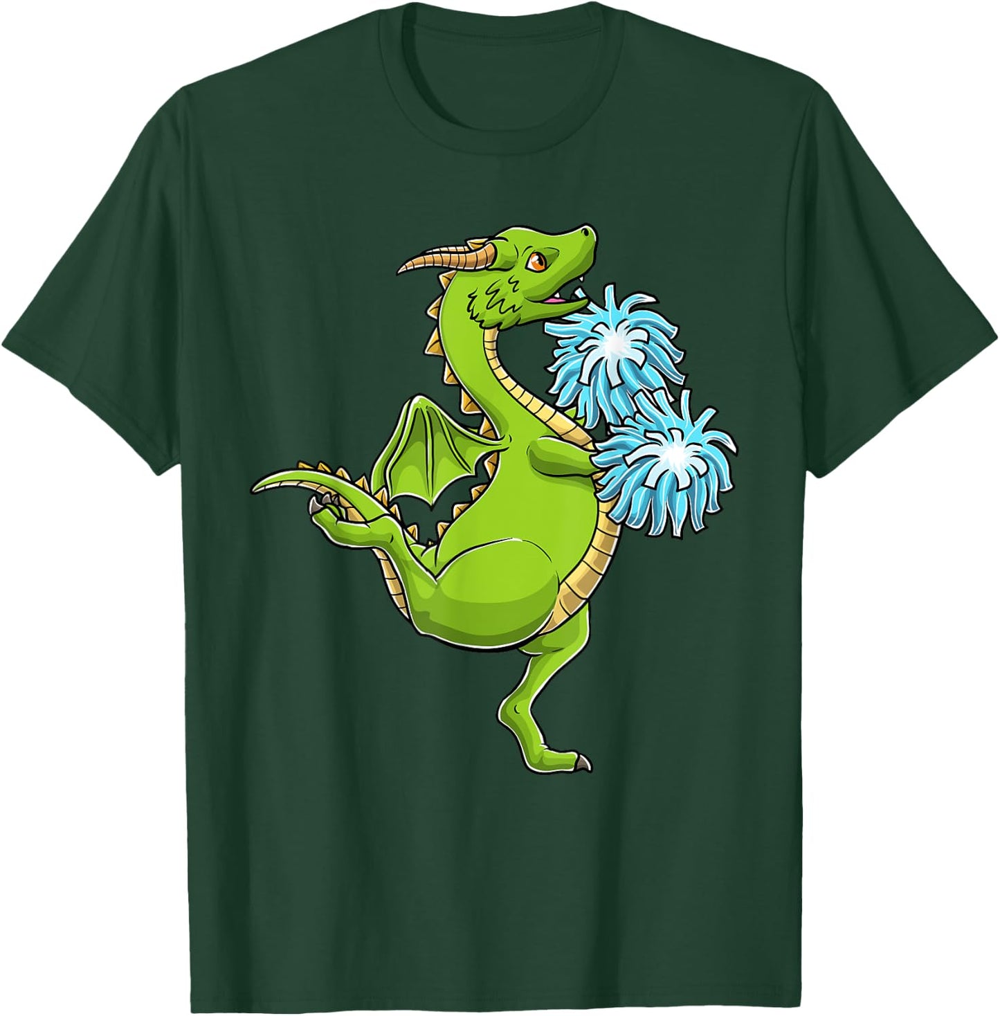 Cheerleading Dragon Cheer Cheerleader Boys Girls Kids T-Shirt - T-Shirt | Forest