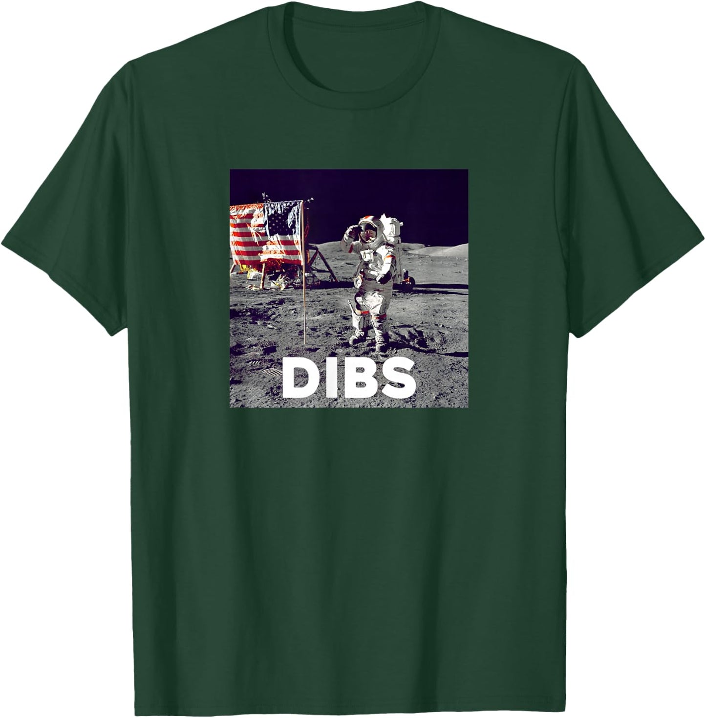 Dibs On The Moon American Moon Landing T-Shirt - T-Shirt | Forest