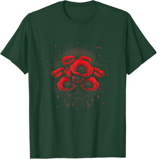 Poppy Flower Botanical Dark Poppies Floral Wildflower