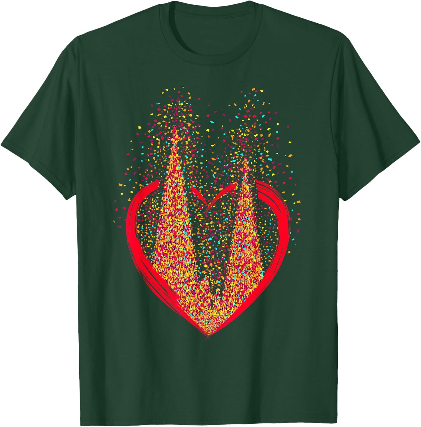Cologne Cathedral Confetti in the Heart Carnival for Cologne Alaaf Cologne , black T-Shirt - T-Shirt | Forest