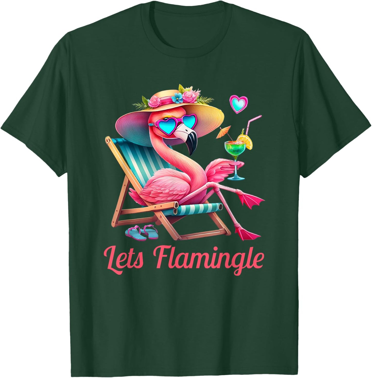 Lets Flamingle T-Shirt - T-Shirt | Forest